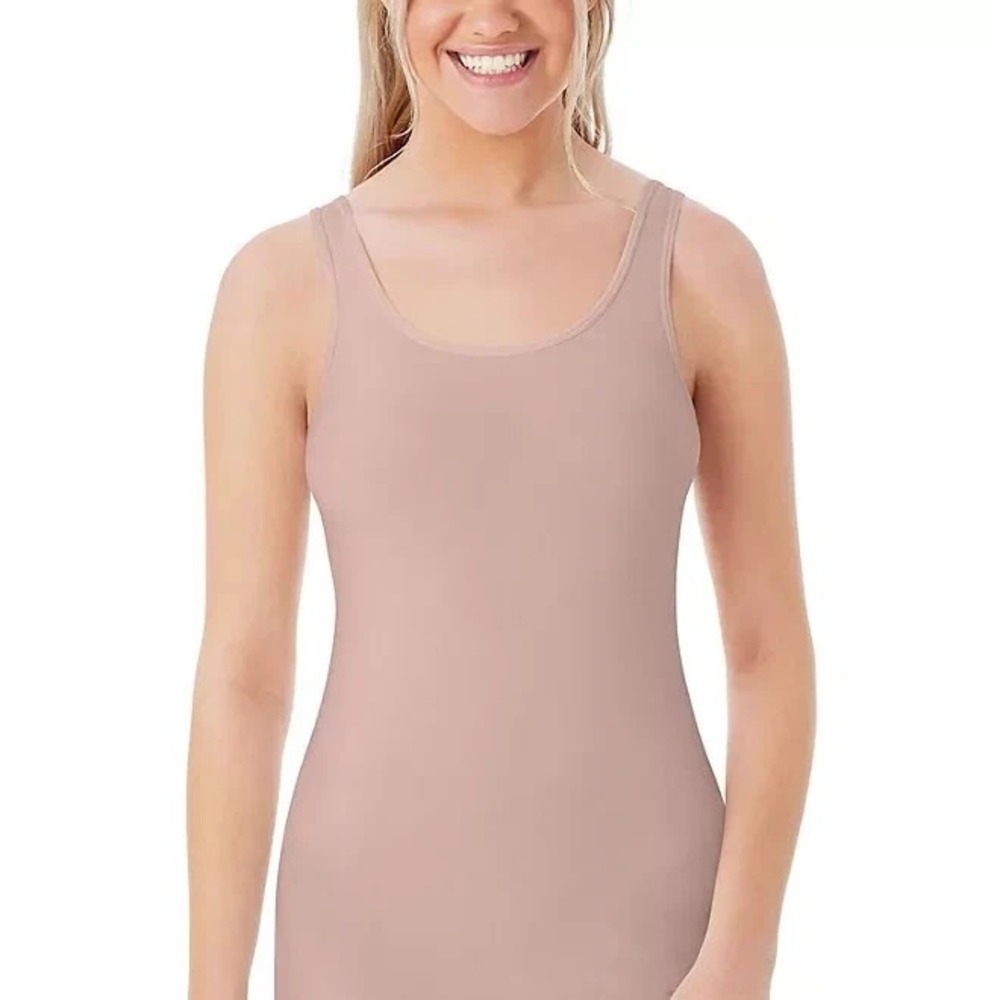 Member's Mark Womens Seamless Cami Size L Adobe Rose Reversible Cami 2-Pack